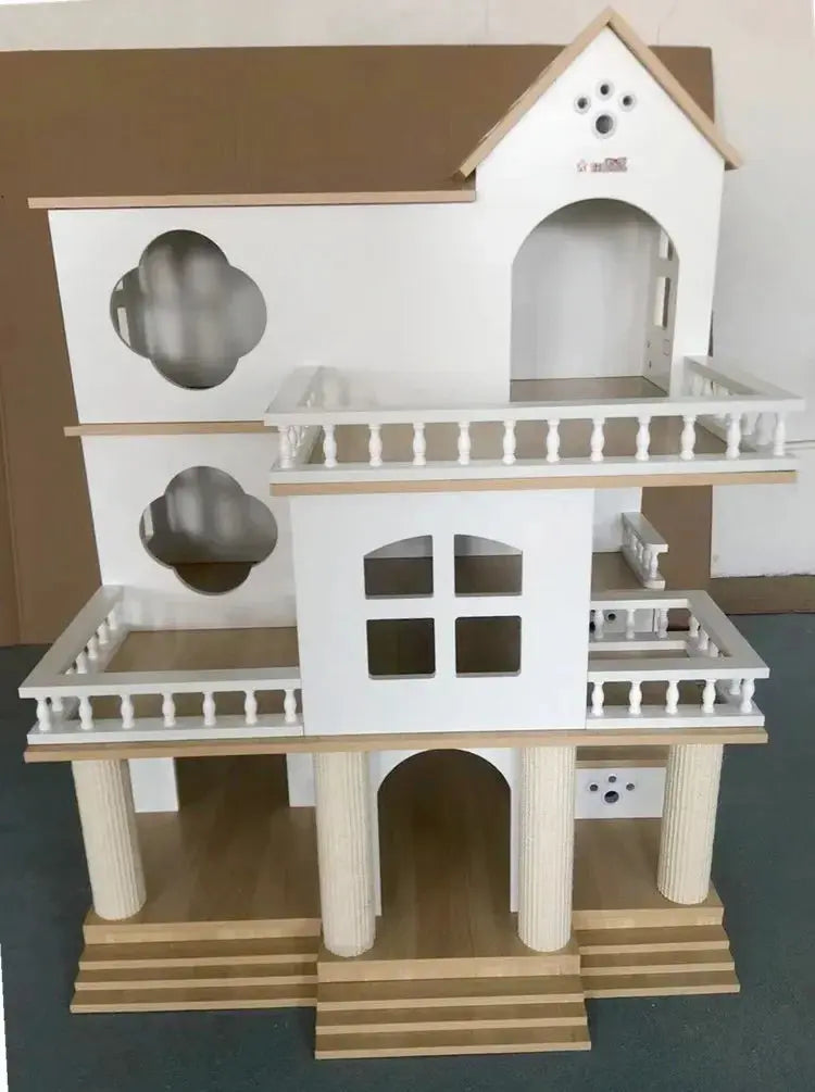 luxury cat climbing frame Mounted Solid Wood Cat Climbing Frame WLP Company
