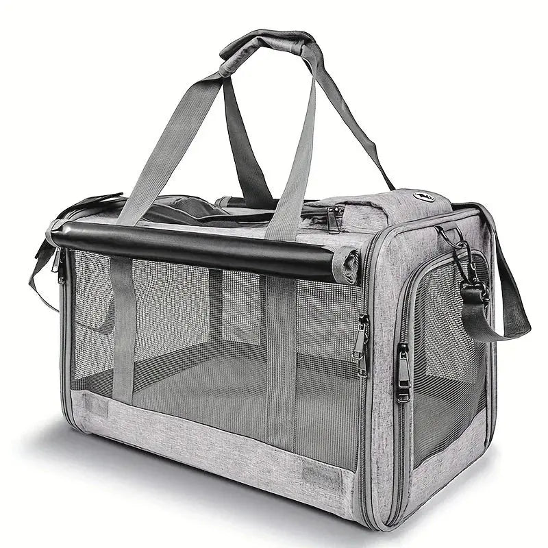 Airline Approved Cat Carrier Bag ag Mesh Breathable Folding Handbag Airline Approved Travel Pet Bag Kitten Transport Bag WLP Company