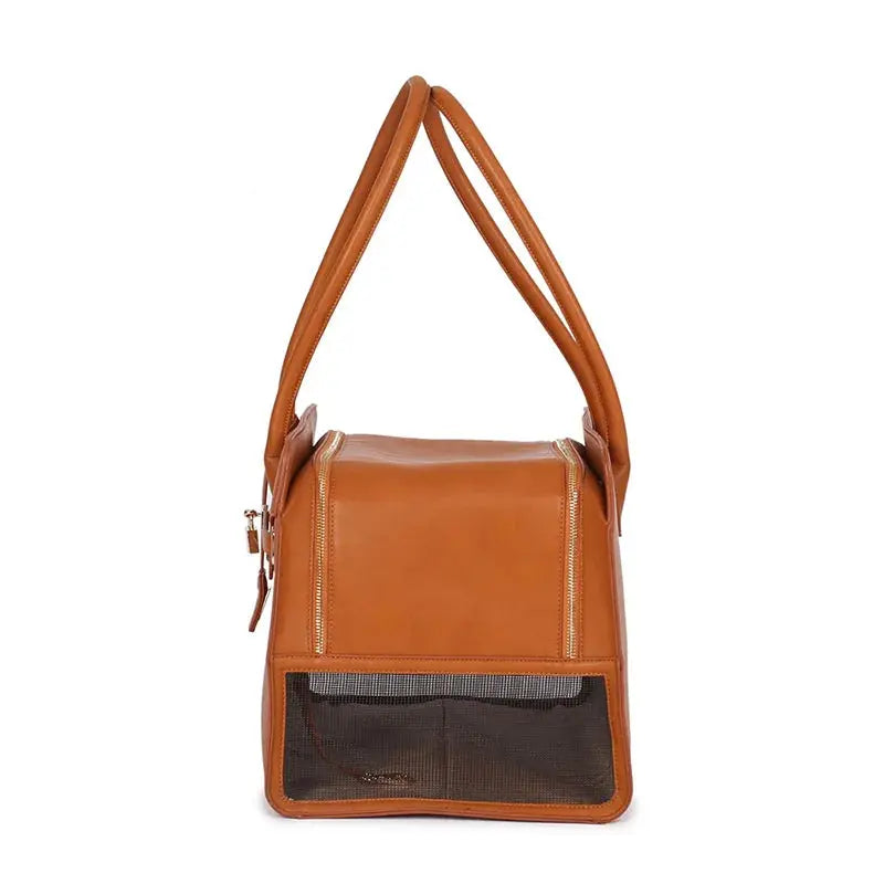 luxury pet carrier Fashion Leather Pet Carrier Bag, Breathable WLP Company