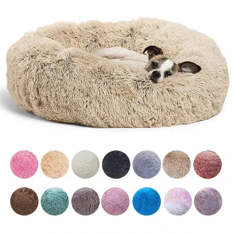 40-90cm Round Pet Bed for Large Dog Bed Super Soft Cat Bed Long Plush Dog House for Medium Dog House Winter Warm Sleeping WLP Company