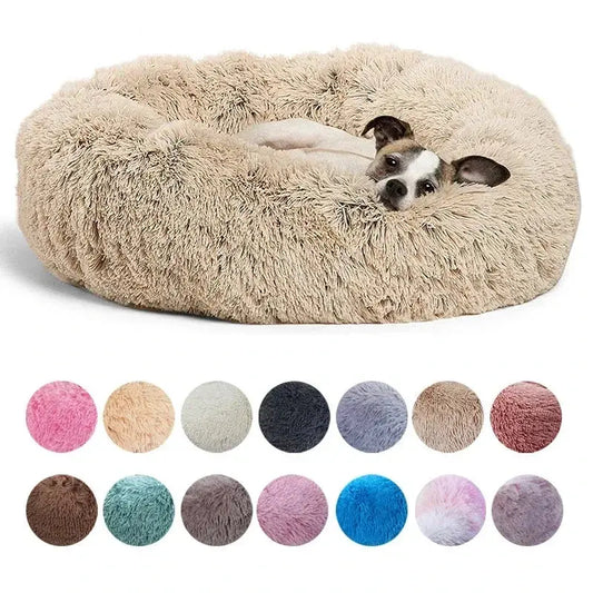 40-90cm Round Pet Bed for Large Dog Bed Super Soft Cat Bed Long Plush Dog House for Medium Dog House Winter Warm Sleeping WLP Company
