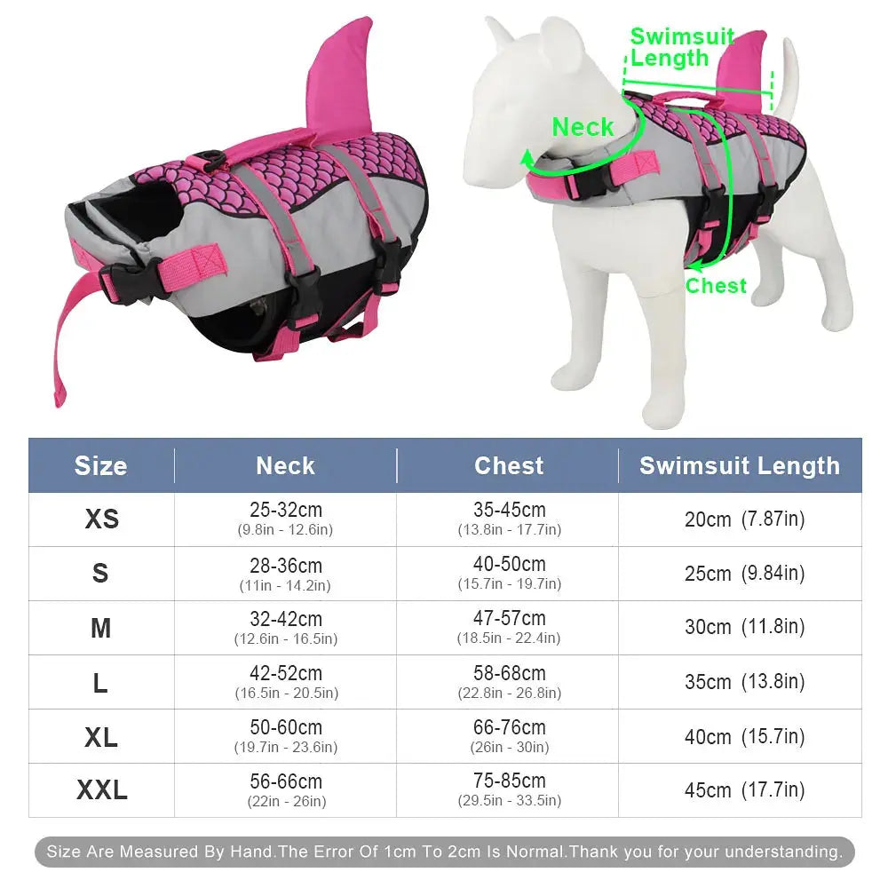 dog life jacket Scales Shark Swim Dog Clothes Pet Life Jacket Vest Harness Pet Swimming Summer Swimwear WLP Company