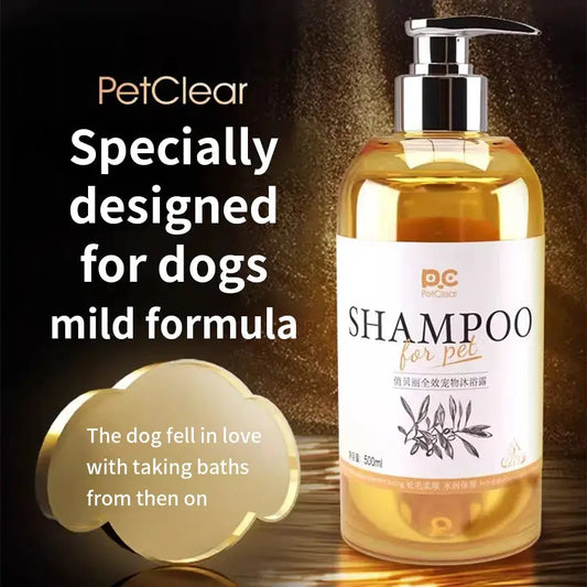 PETCLEAR 2-in-1 Dog Shampoo And Conditioner Mild Formula Puppy Bath Gel 500ml Special Design Cleaning Products for Dogs WLP Company