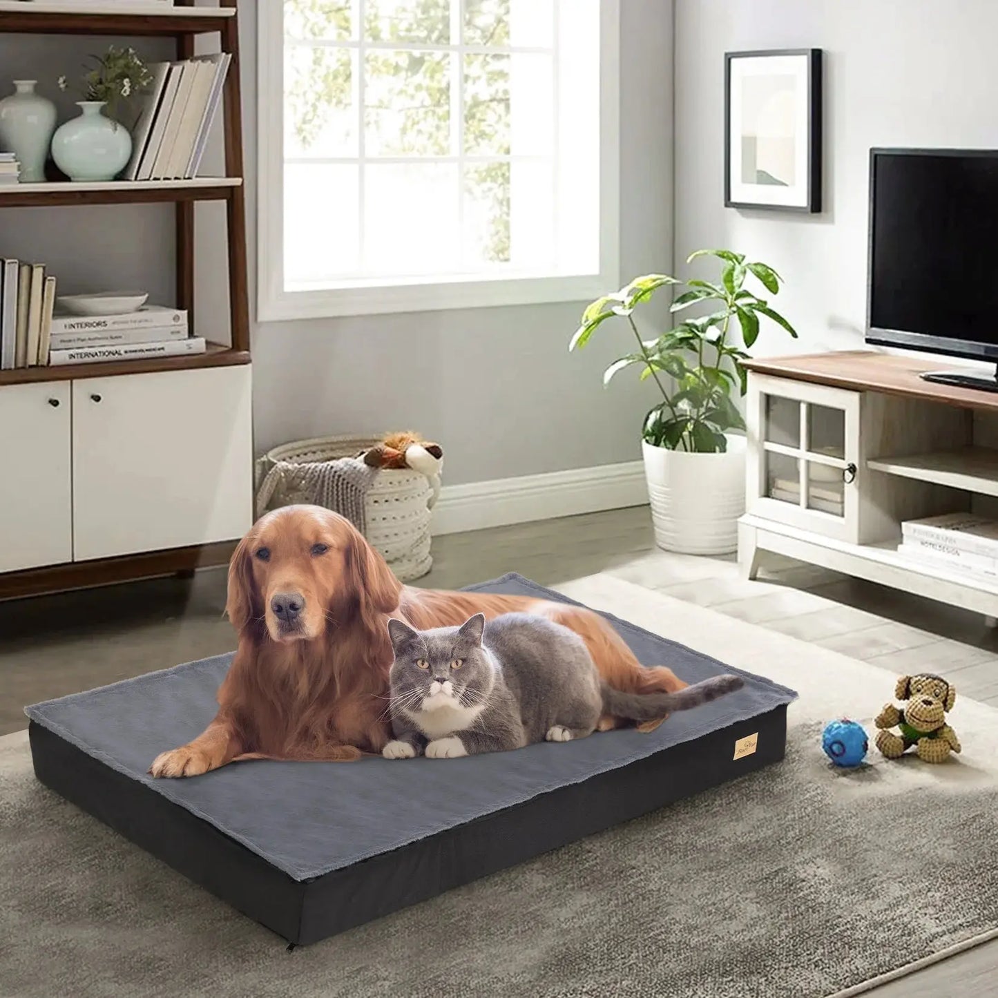 Dog Beds for Large Dogs, Orthopedic Dog Bed for Medium Large Dogs Waterproof Lining, and Non-Slip Bottom, Machine Washable WLP Company