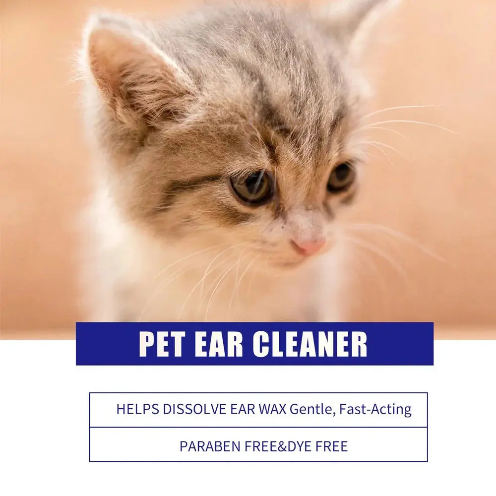 50 ml Pet Ear Drops Gentle Cleaning Ear Mites And Earwax In Cats & Dogs Inhibiting Ear Bacteria WLP Company