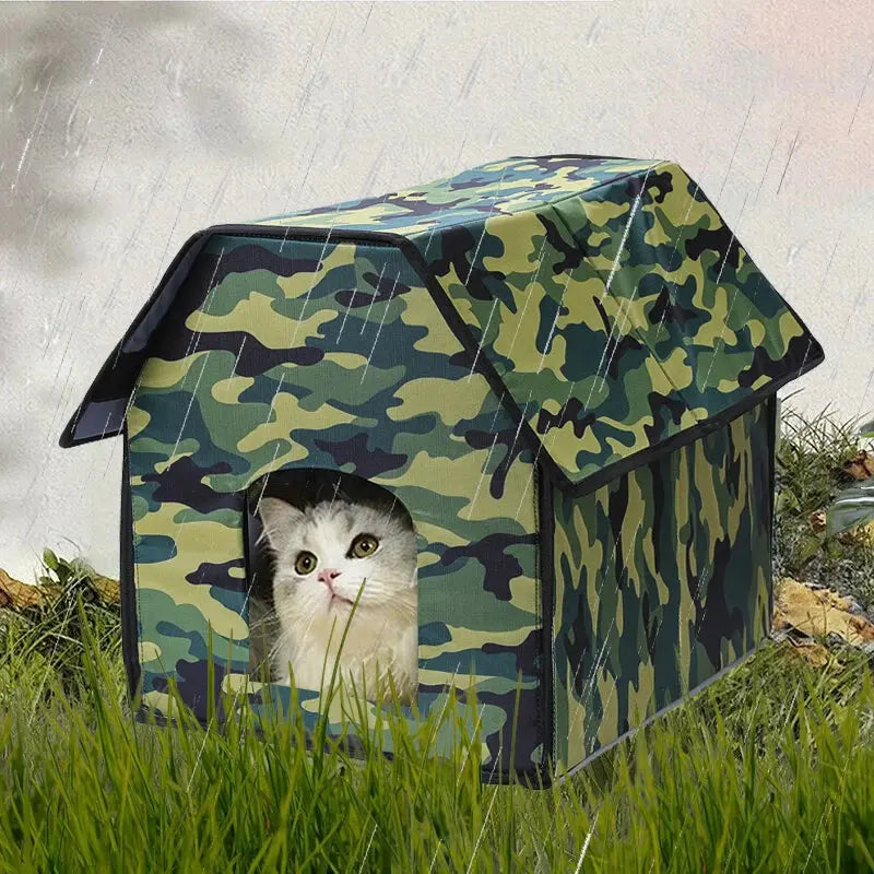 outdoor cat nest Outdoor Stray Cat Nest Waterproof Breathable Oxford Cloth Foldable Cat Kennel WLP Company