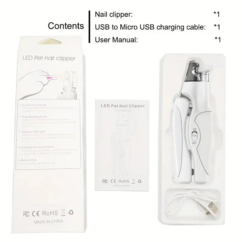 pet nail clipper Cat & Dog Nail Clipper Set – Professional Pet Claw Trimmer with Safety Guard, Nail Grinder & Scissors for Small To Large Pets WLP Company