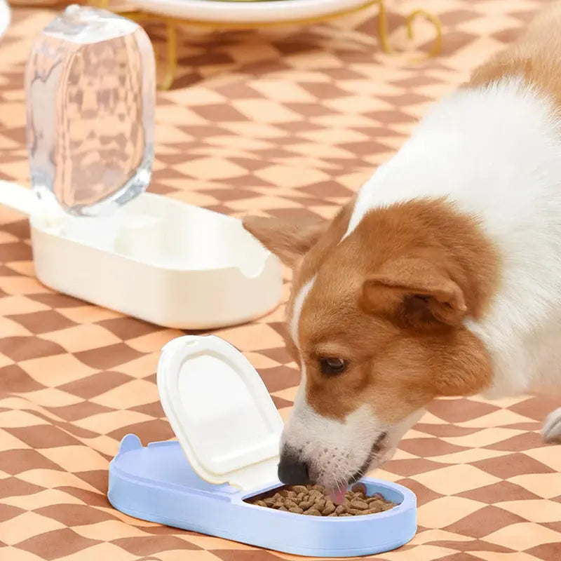 2 in 1 Dog Water Bottle with Food Storage Portable Pet Water Container for Dogs Cats Outdoor Dog Feeder Puppy Drinking Bowl WLP Company