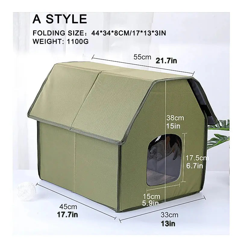outdoor cat nest Outdoor Stray Cat Nest Waterproof Breathable Oxford Cloth Foldable Cat Kennel WLP Company