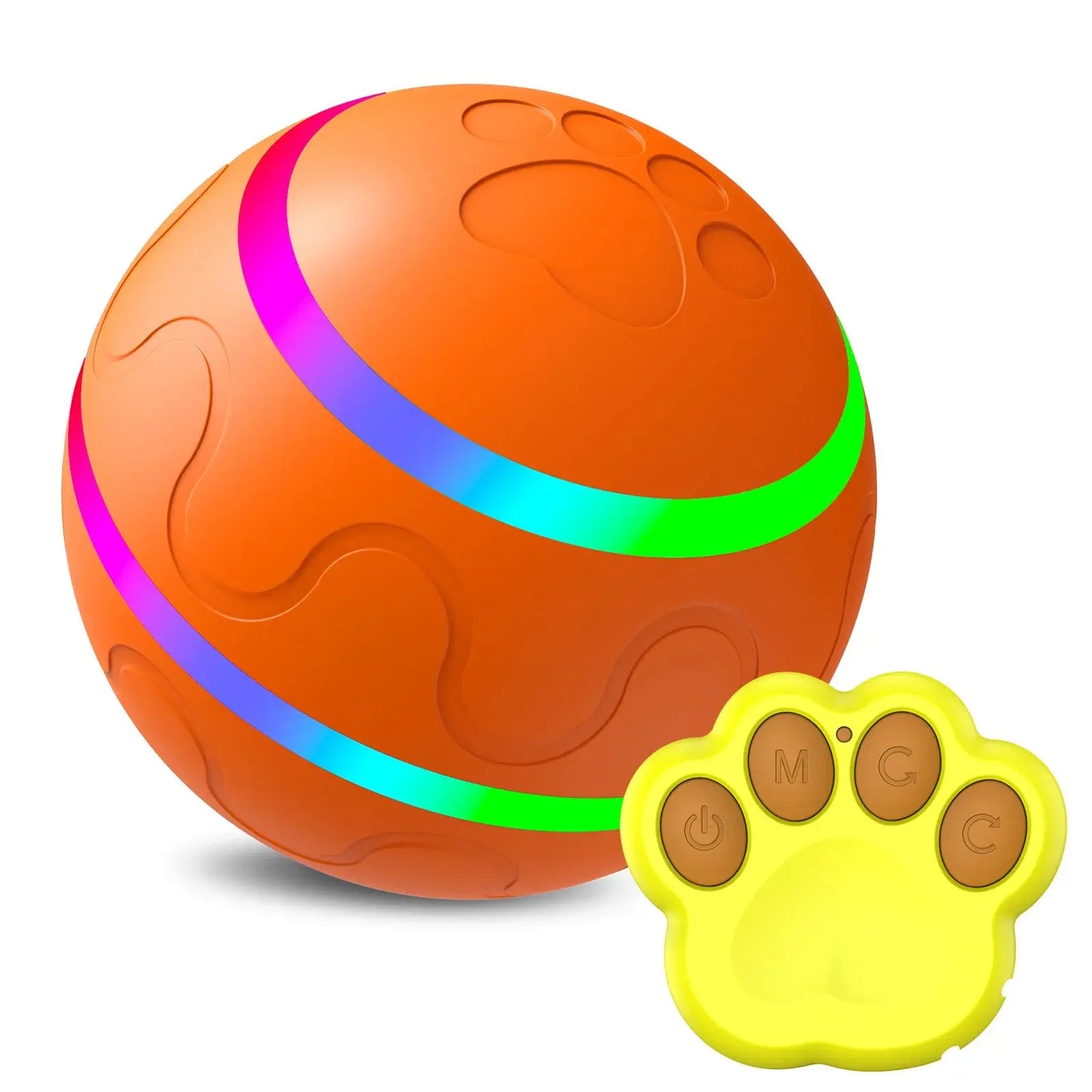 interactive pet toy Smart Interactive Pet Ball Remote Control Flashing Rolling Jumping Rotating Waterproof Dog Chew Toy Ball for Aggressive Chewers WLP Company