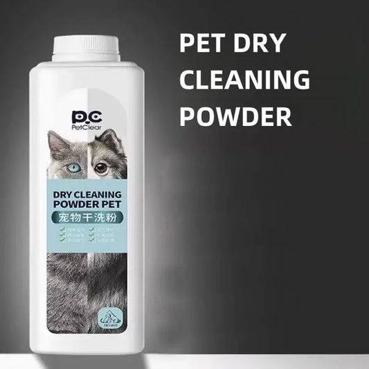 PETCLEAR 360g Pet Dry Shampoo Cleaning Powder Dog Cat Waterless Bath Powder Dog Odor Deodorizer Plant-Based Pet Cleaning Powder WLP Company