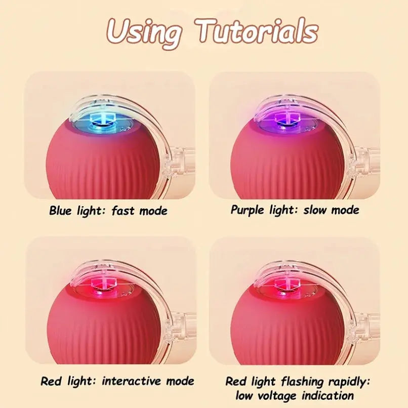 Cat toys Cat Interactive Ball Toys Automatic Rolling Ball Faux Tail Rechargeable Smart Pet Electric Toy Dog Cat Training Imitate Mouse WLP Company