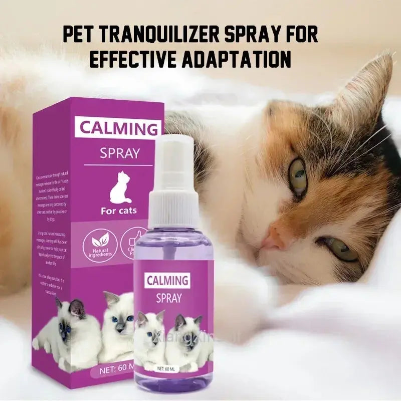 60ml Calming Spray Feline Anti-Stress Pheromone Emotional Soothing Spray Health Cleaning Supplies for Cats WLP Company