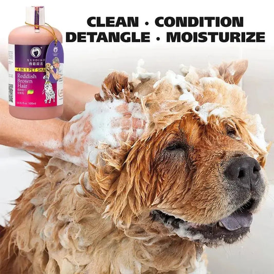 Pet Dog Shampoo and Conditioner All Natural 4 in1 pet shampoo and 17oz Puppy shampoo for dogs，dog shower gel shampoo 500ml WLP Company