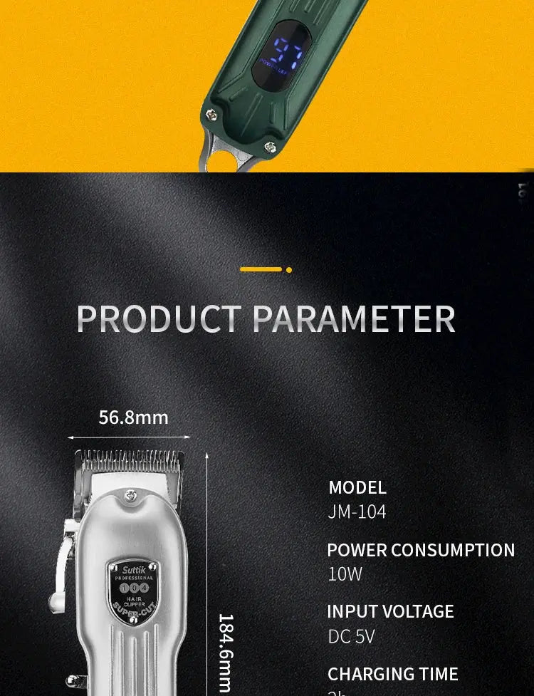 Professional Low Noise Dog Hair Clipper | Rechargeable | Pet Trimmer - Groomify WLP Company