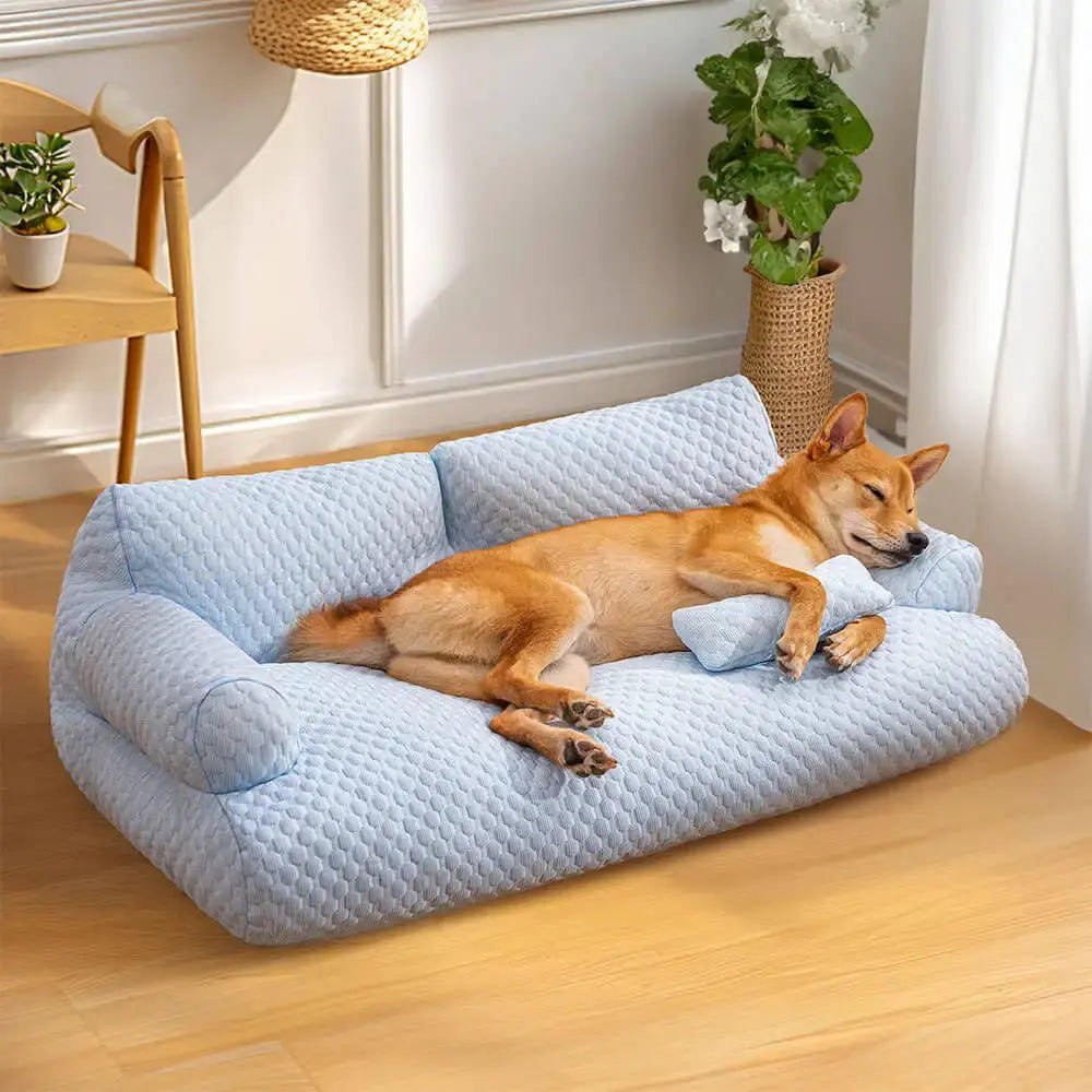 custom pet bed Cooling Pet Bed Breathable Washable Dog Cat Sofa Couch Bed With Pillows Dog Accessories WLP Company