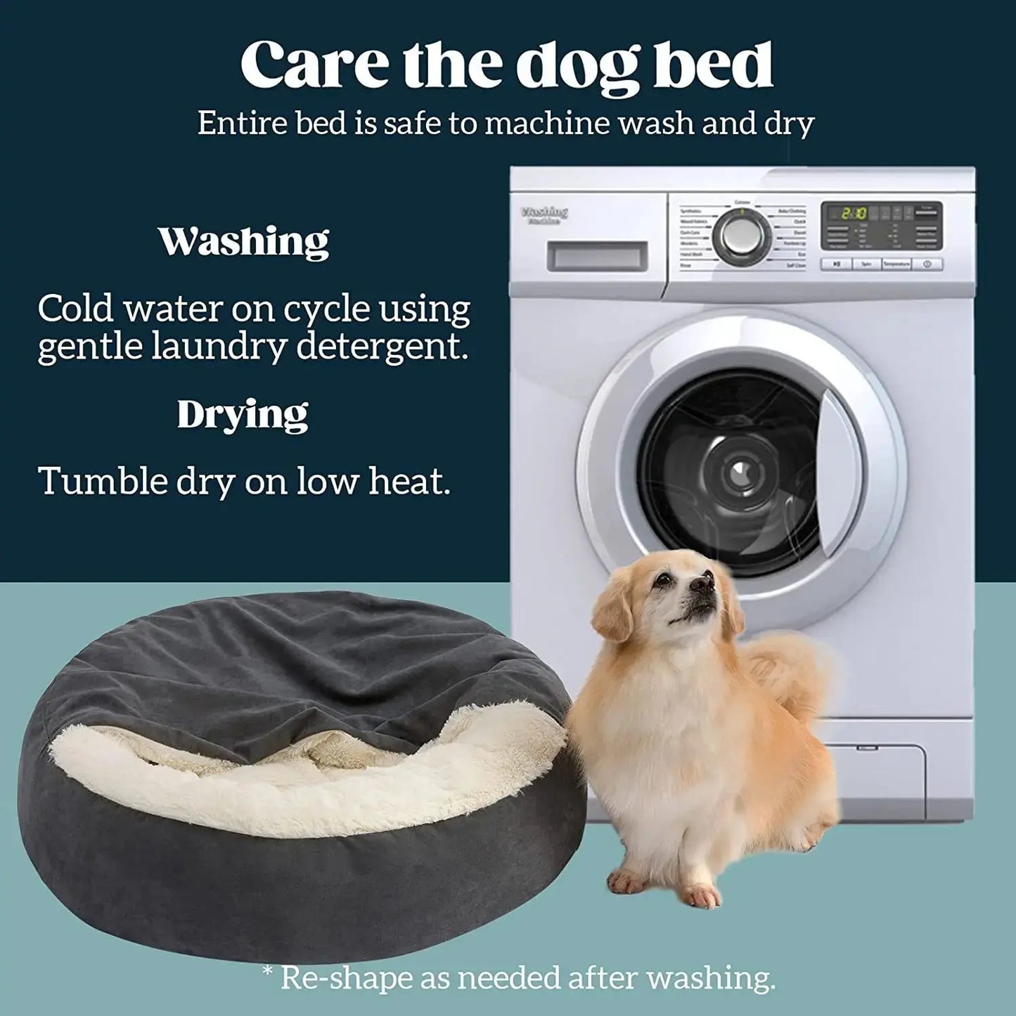 Semi-closed Dog Kennel Small and Medium Pet Sleeping Pad - Corduroy Winter Warm WLP Company