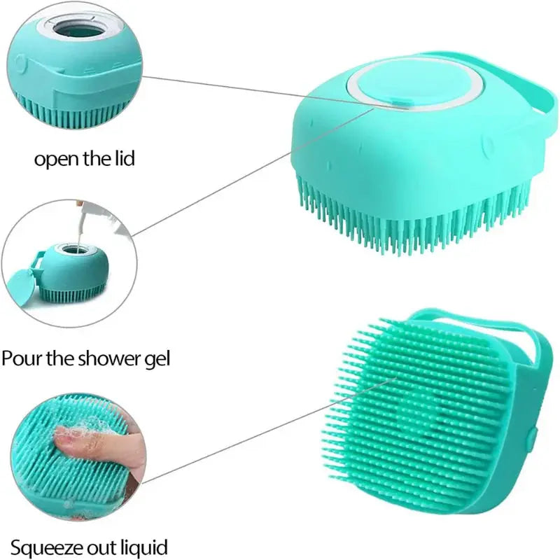Pet bathing shower Soft Silicone Bathing Shower Massager | Gentle & Effective - PetCare WLP Company