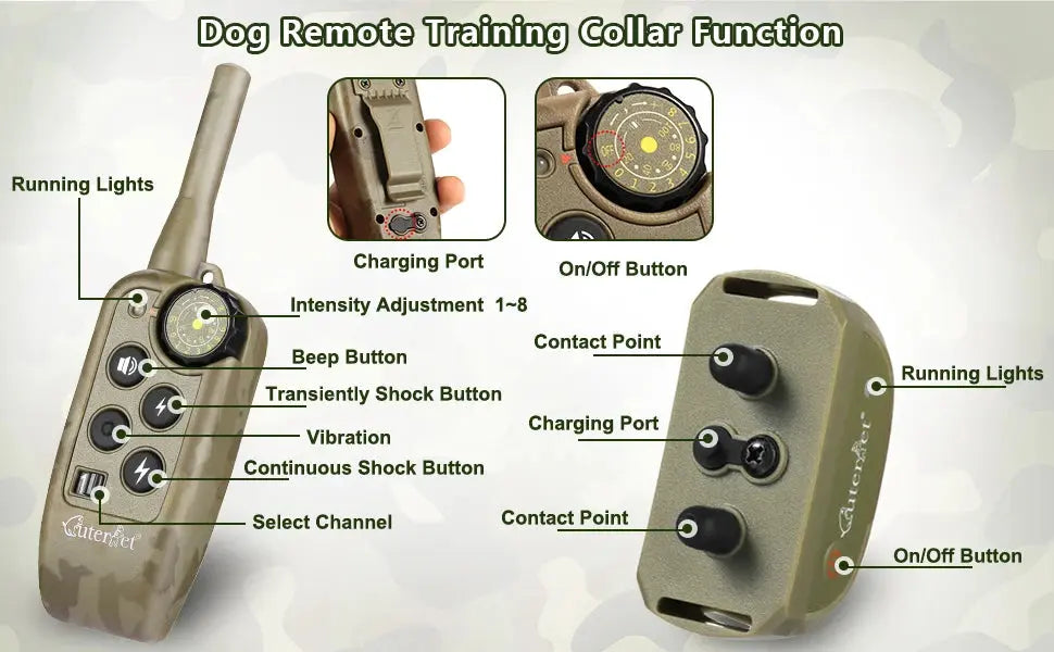 dog training collar Training Collar Pet Dog Remote Control Waterproof Rechargeable Pet Barking Stopper Dog Repellent Control Training Collar WLP Company