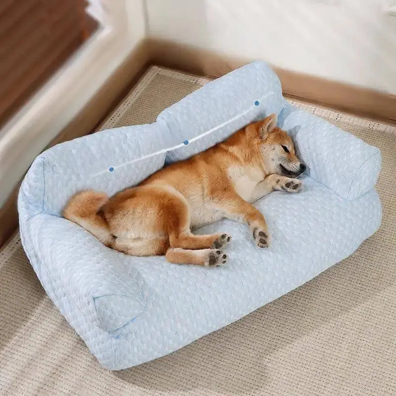 custom pet bed Cooling Pet Bed Breathable Washable Dog Cat Sofa Couch Bed With Pillows Dog Accessories WLP Company