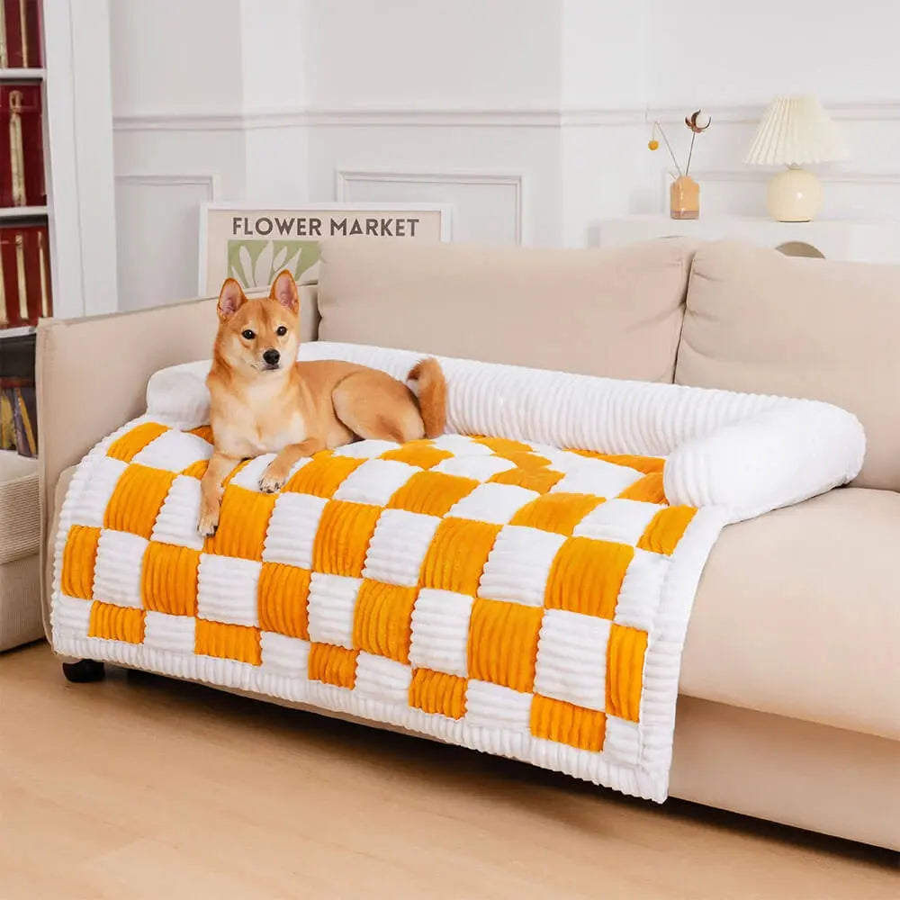 Plush Dog Bed Sofa Couch For Large Dogs Pet House Mat Warm Nest Beds Kennel Soft Cat Puppy Cushion Long Plush Blanket Sofa Cover WLP Company