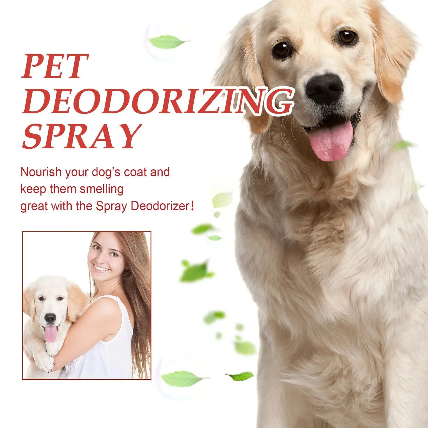 Yegbong Pet Odor Eliminator Spray - Long-Lasting Clean Deodorant for Dogs & Cats WLP Company