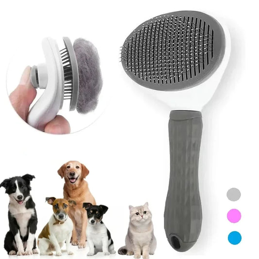 Self Cleaning Pet Hair Remover Brush | Reduce Shedding | Grooming Tool for Dogs and Cats