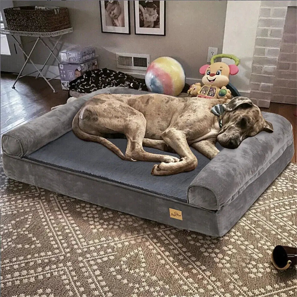 XXXL Large Calming Dog Bed Orthopedic Memory Foam Sofa Couch Waterproof Removable Cover Plush Mat for Small Medium Large Dogs WLP Company