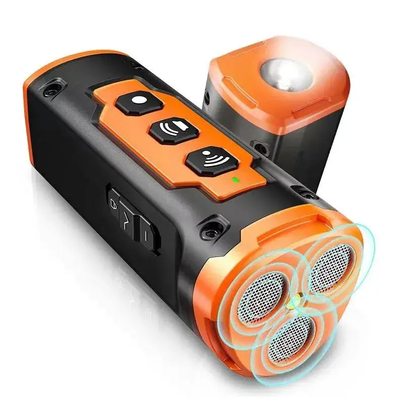 Pet Dog Repeller Ultrasonic Dog Training Device Rechargeable Anti-Bark Triple Sonic Emitter Deterrent Device with LED Flashlight WLP Company