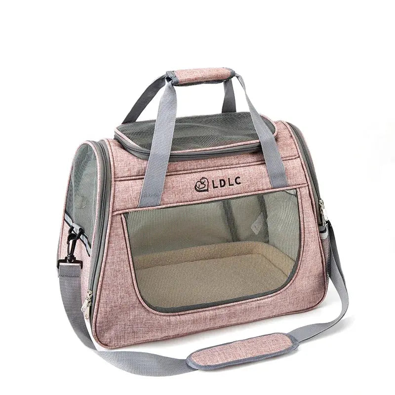 Portable Cat Bag Car-mounted Large Side Window Can Be Equipped with Trolley Pet Bag Breathable Travel Shoulder Folding Cat Bag WLP Company