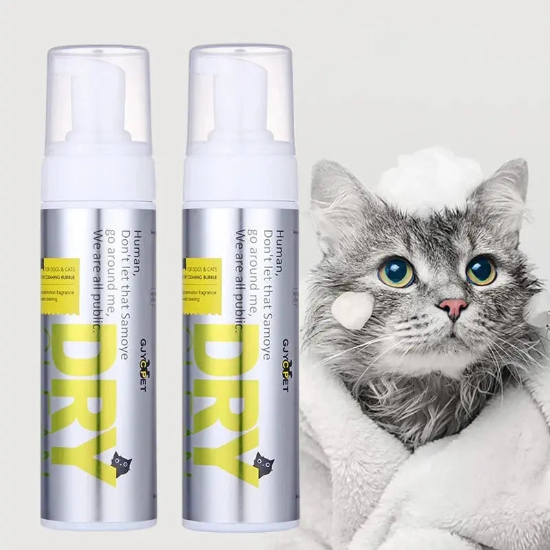 pet shampoo 200ML Pet Dry Cleaning Foam Without Rins Dog Cat Puppy Shower Gel Supp Shampoo Deodorant Sterilization Leave Scent Pet Supplie WLP Company