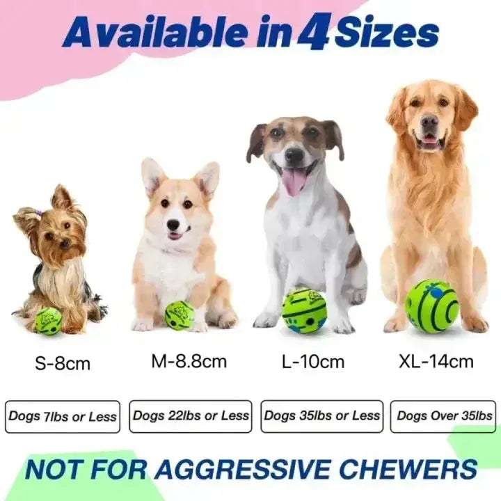 Pet Dog Toy Ball Wobble Wag Giggle Sound-Emitting Glow Ball Interactive Dog Toy Funny Indoor or Outdoor Play Agility Training WLP Company