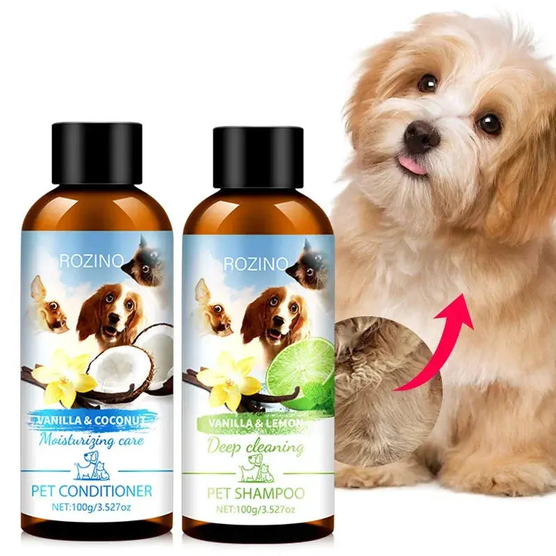 Pet Shower Gel and Conditioner Combo Pack, Perfect Clean Shampoo and Conditioner, Chemical Free, for Pets Cats and Dogs WLP Company