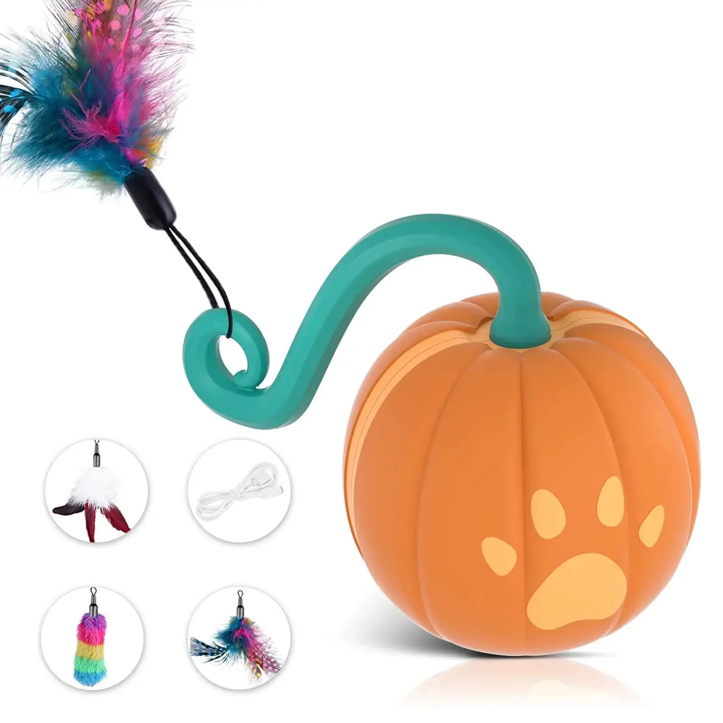 Cat Toys, Turbo Tail Popper Cat Toy 2-Speed Interactive Turbo Tail Mouse Cat Ball Toy Touch Control and Sound Control Smart Star WLP Company