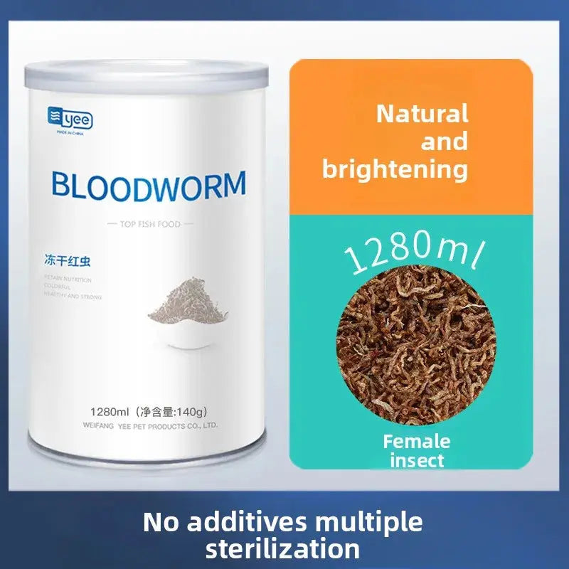 Yee Freeze-Dried Aquatic Treats - Nutrient-Rich Brine Shrimp & Bloodworm Combination for Nano Fish | 100% Natural Protein Source WLP Company