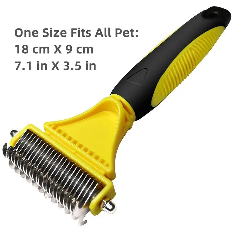 pets grooming brush Pets Stainless Steel Grooming Brush - Two-Sided Shedding and Dematting WLP Company