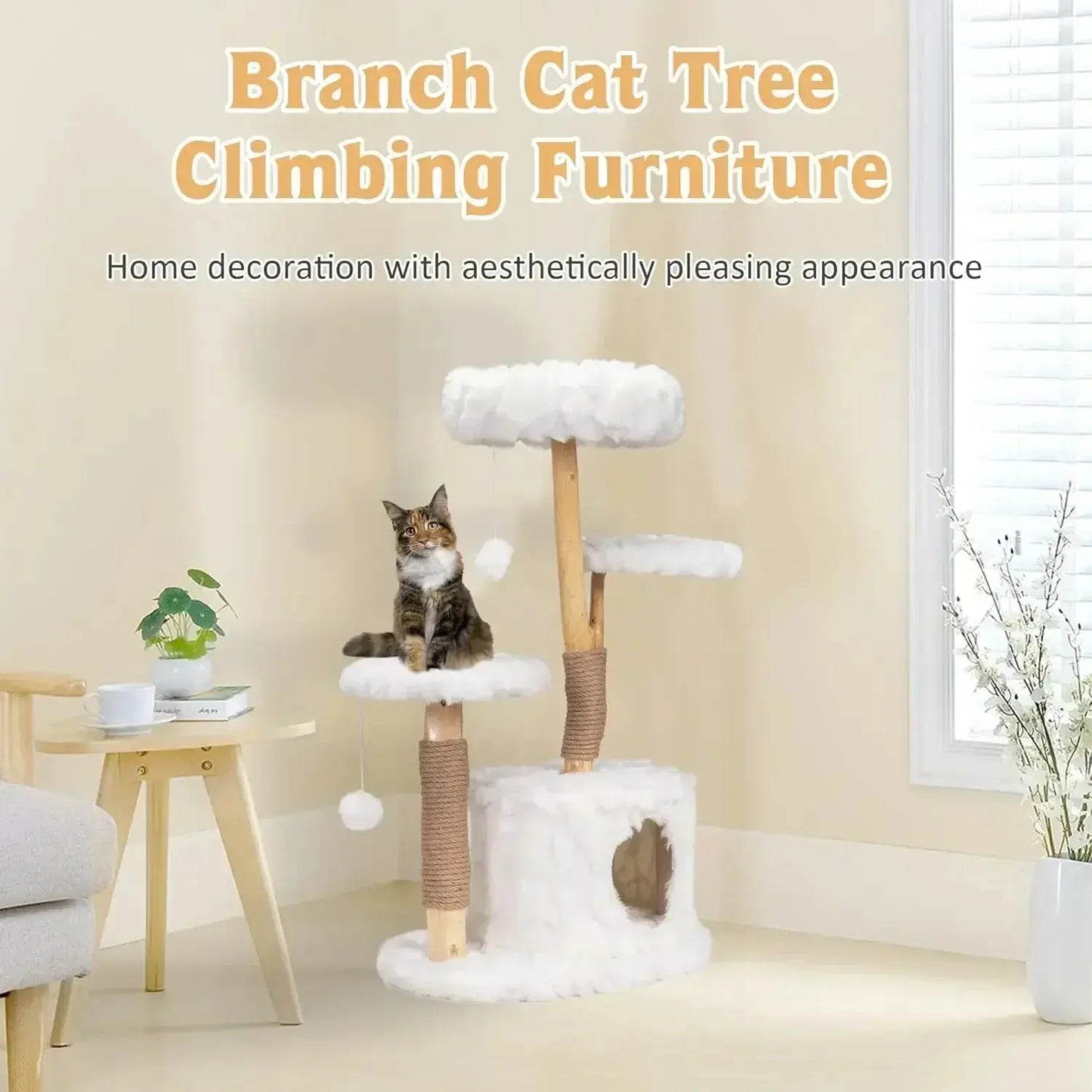 Natural Branch Cat Tower - Premium Cat Furniture WLP Company