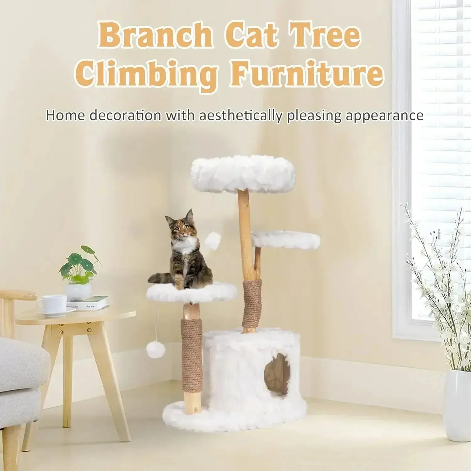 Natural Branch Cat Tower - Premium Cat Furniture WLP Company