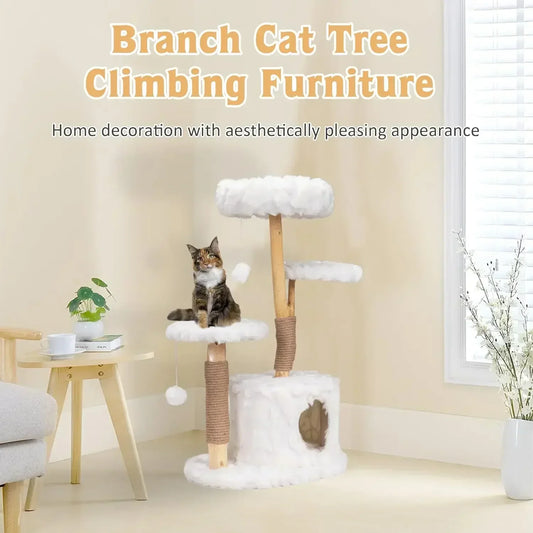 Natural Branch Cat Tower - Premium Cat Furniture