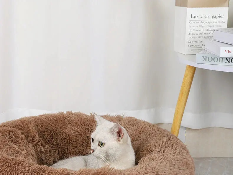 Home Plush Pet Nest Winter Cat Nest Dog Nest Warm Detachable and Washable Round Cat Nest Pet Bed Seasonal Universal Decoration WLP Company