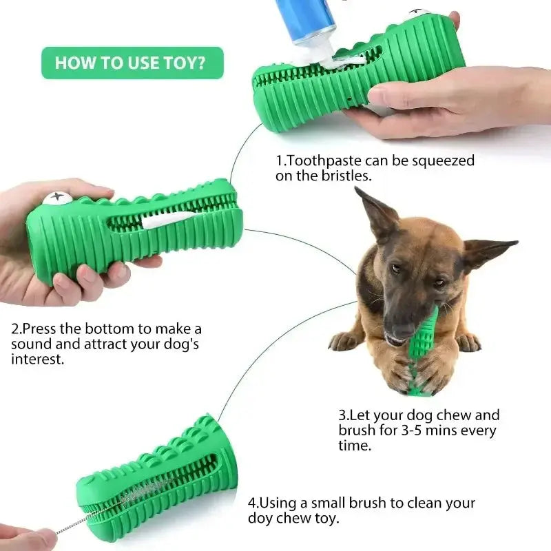Pet Dog Chew Toys Rubber Chew Toy Aggressive Chewers Dog Toothbrush Doggy Puppy Dental Care For Dog Pet Accessories WLP Company