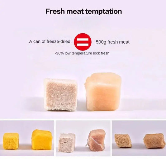 pet snacks Freeze-Dried Snacks: Chicken, Duck, Raw Bone Meat for Dogs and Cats WLP Company