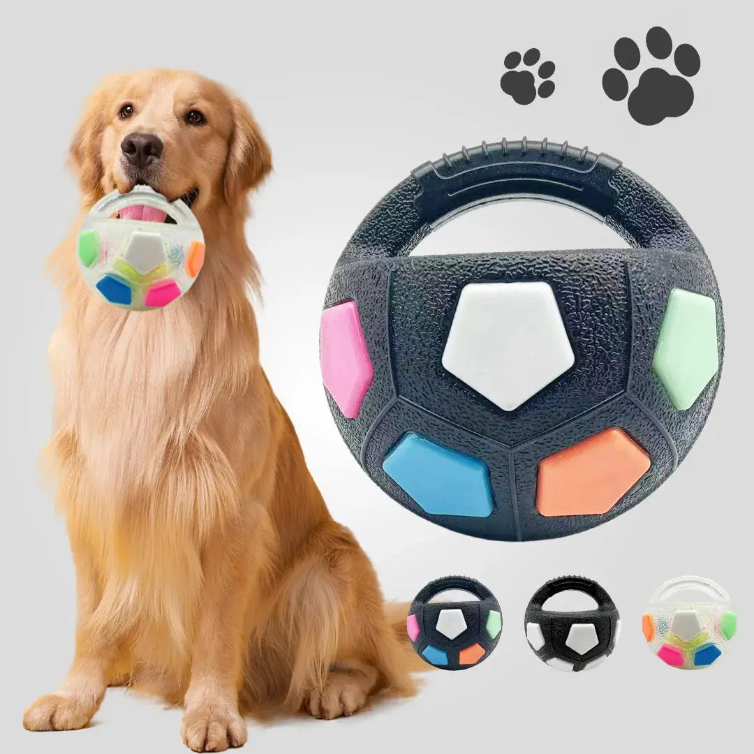 New football tennis ball shaped pet dog toys, durable teething relief to accompany outdoor training squeak toys WLP Company