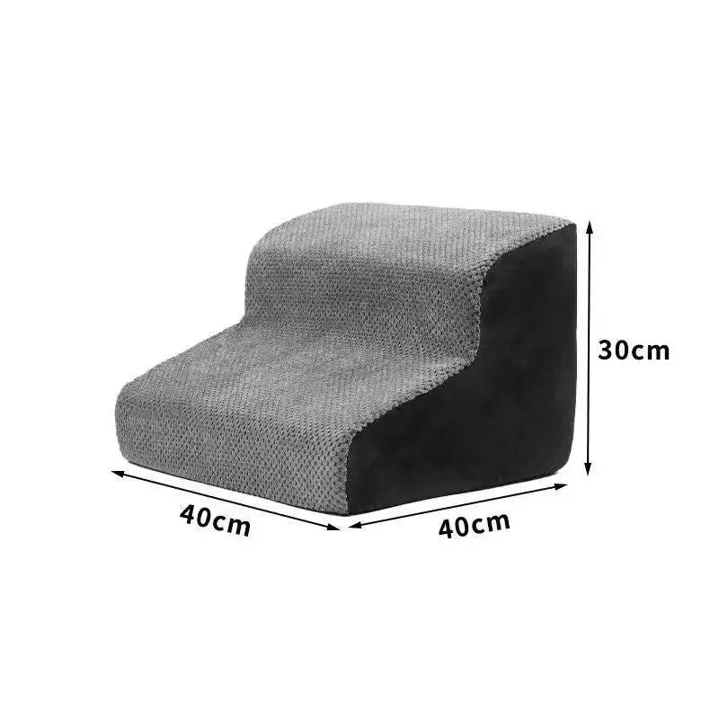 Pet 2/3 Step Dog Stair Cat Pet Ramp Ladder Washable Non Slip Removable Memory Foam Pet Products Ramp for Dog Pet Stairs for Dogs WLP Company