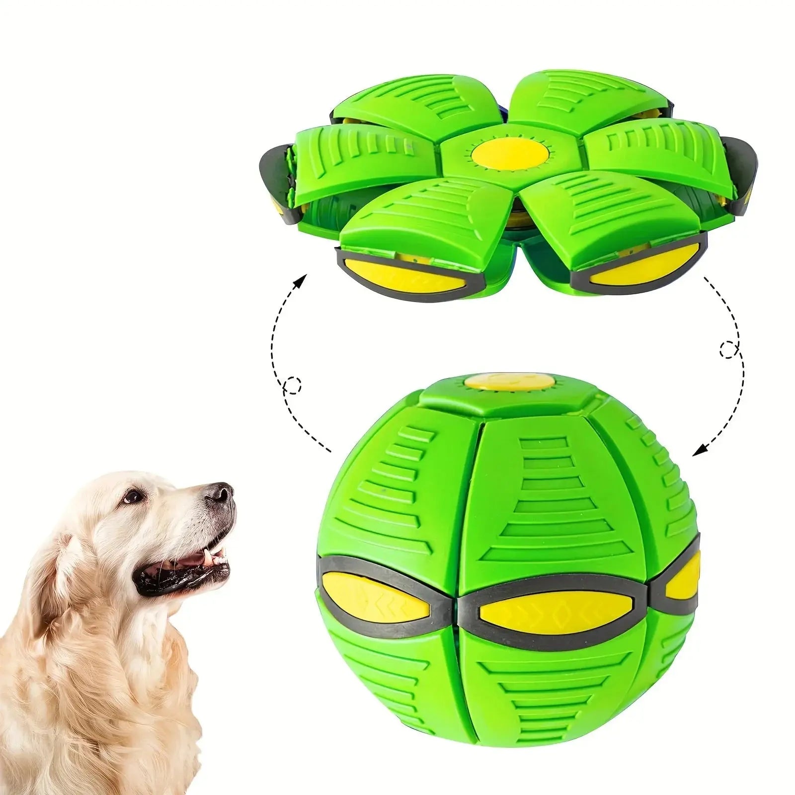 Flying Saucer Dog Toy Flying Saucer Bouncing Ball Is A Durable, Elastic and Fun Dog Pet Toy Suitable for Outdoor Activities and Exercise WLP Company