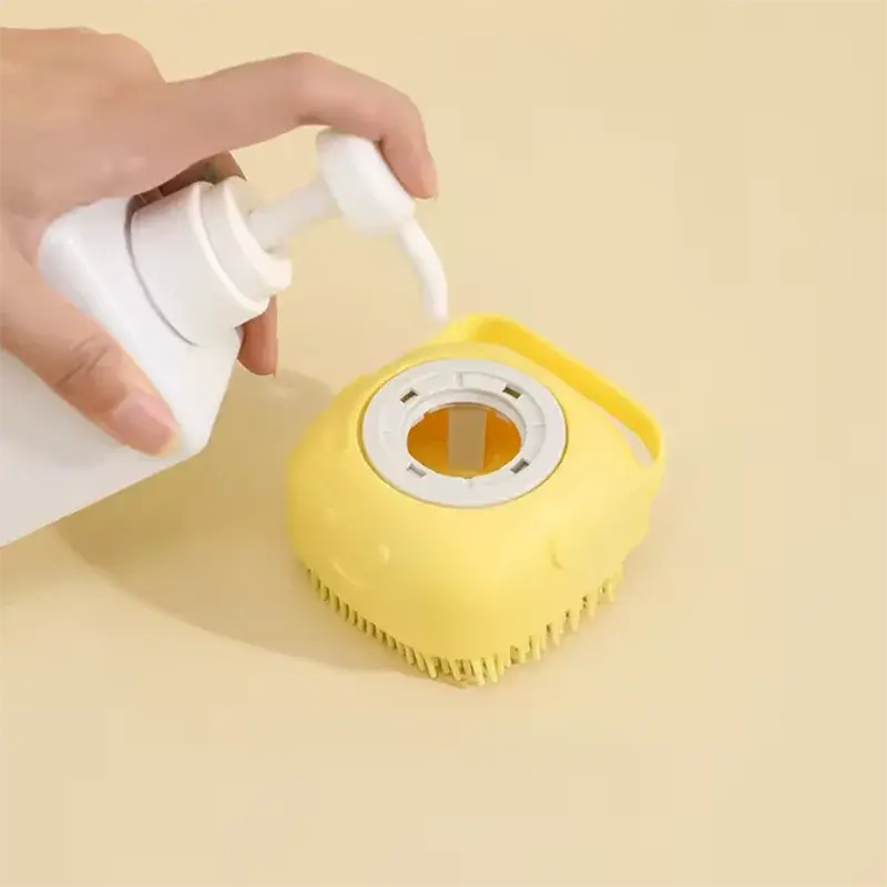 pet dog bath brush Pet dog silicone bath brush Clean care baby Baby bath massage brush Safe non-toxic pet products WLP Company