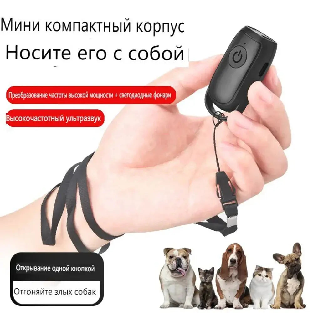 Ultrasonic Dog Repeller Mini Portable USB Charging Distance Training Device with LED-Defense for Outdoor Dog Behavior Control WLP Company