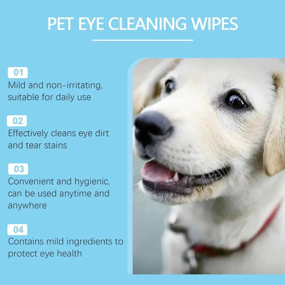 pet eye cleansing wipes Eye Cleansing Finger Wipes Cat & Dog Cleansing Wipes Eye Cleansing Decontamination Wipes Gentle Easy To Carry WLP Company