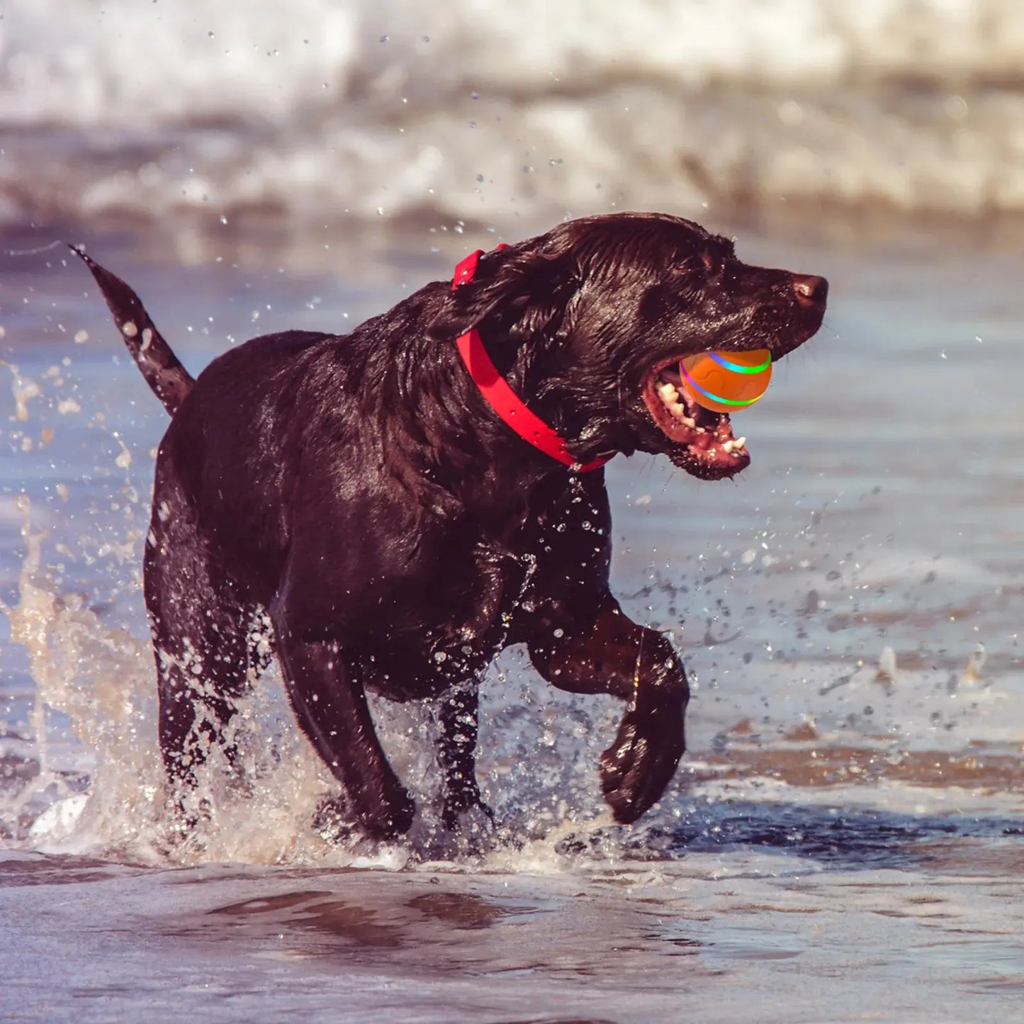 interactive pet toy Smart Interactive Pet Ball Remote Control Flashing Rolling Jumping Rotating Waterproof Dog Chew Toy Ball for Aggressive Chewers WLP Company