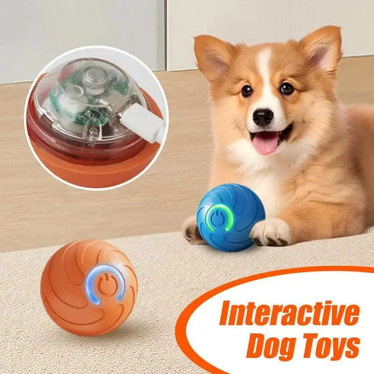1PC Smart Dog Toy Ball Electronic Interactive Pet Toy Moving Ball USB Automatic Moving Bouncing For Puppy Kitten Birthday Gift WLP Company